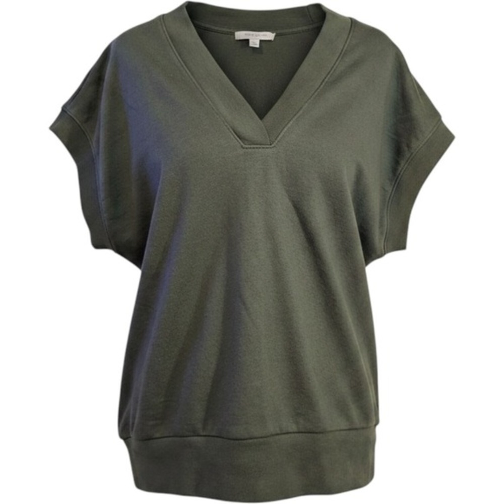 Gap Fleece V-Neck Vest Mistletoe‎ Green Cap Sleeve Sweatshirt Top Size Small